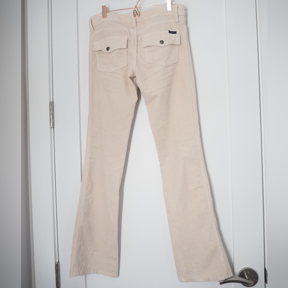 Bright Cream Sanctuary Velvet Bootcut Jeri Pants. - Picture 10 of 10